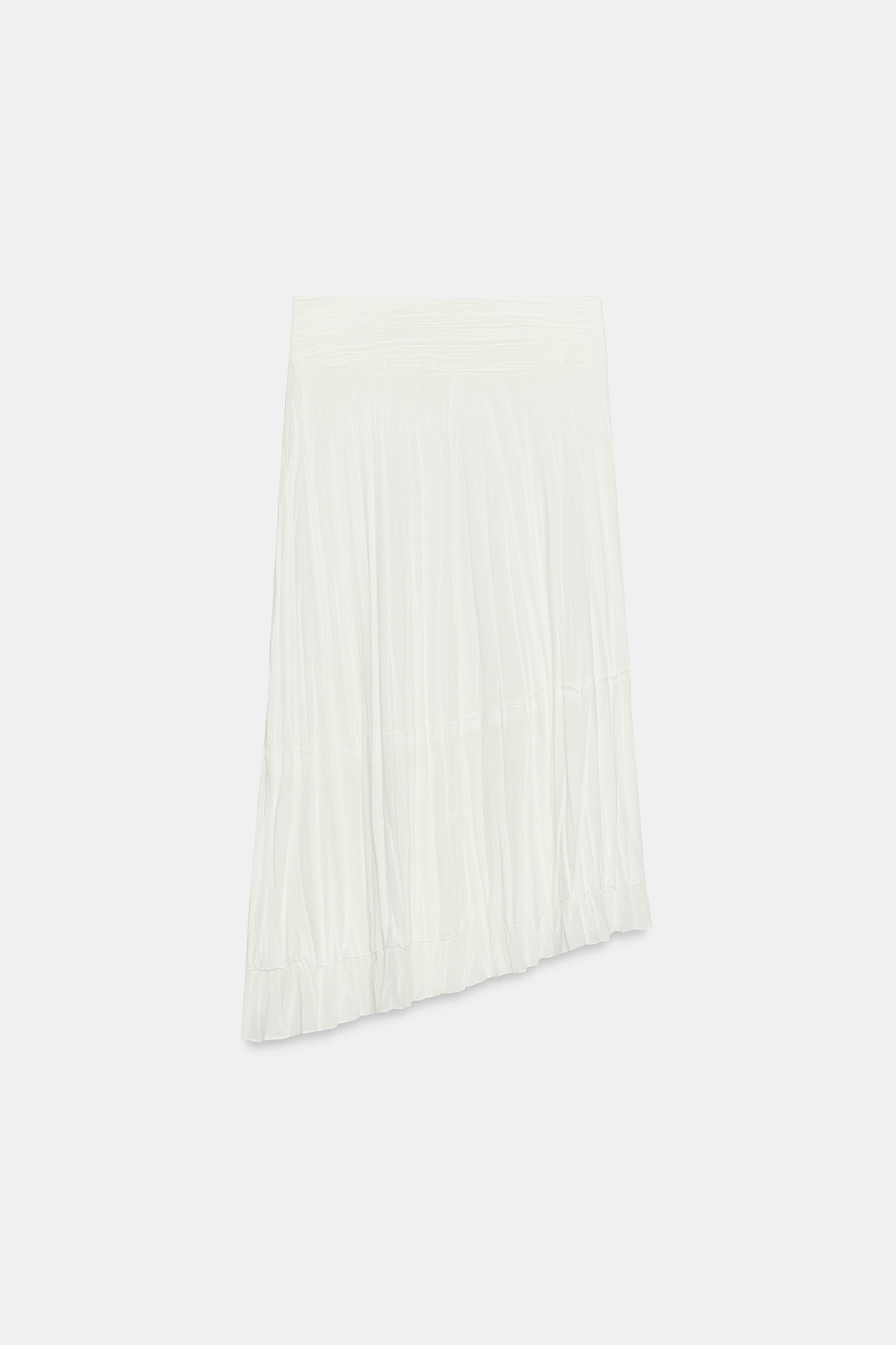 ASYMMETRIC RUSTIC FABRIC SKIRT